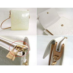 Louis Vuitton White Mott Perle Vernis Bag
